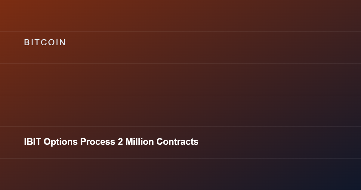 IBIT Options Process 2 Million Contracts in a Single Session During February Volatility