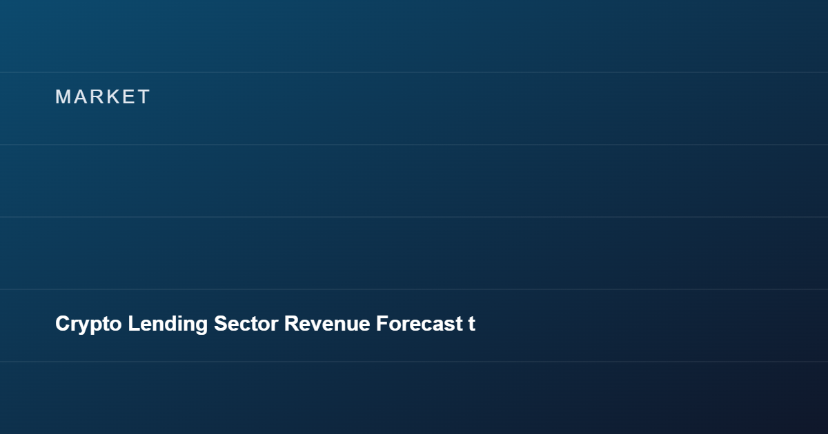Crypto Lending Sector Revenue Forecast to Hit $12.69 Billion in 2026