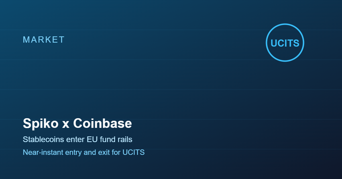 Spiko and Coinbase Let Investors Enter and Exit EU Fund Products With Stablecoins