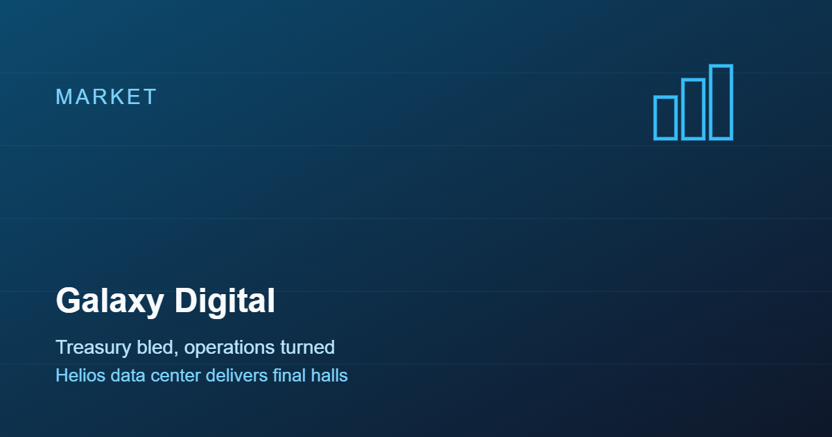 Galaxy Digital's Treasury Bled While Its Operating Businesses Turned a Corner