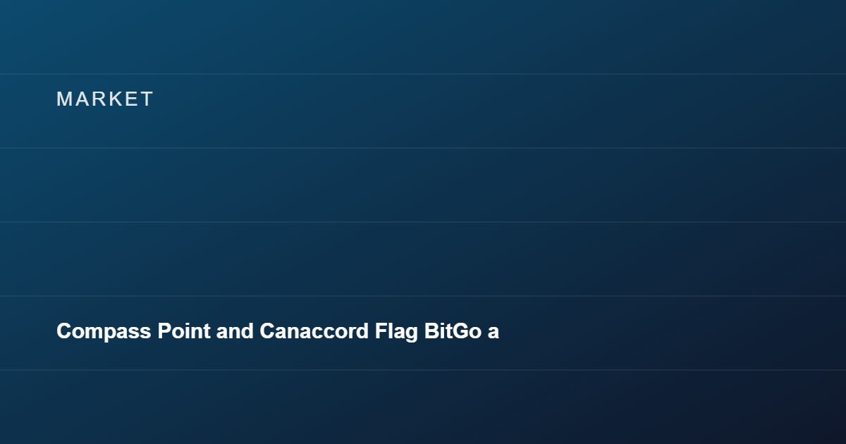 Compass Point and Canaccord Flag BitGo as Potential Acquisition Target