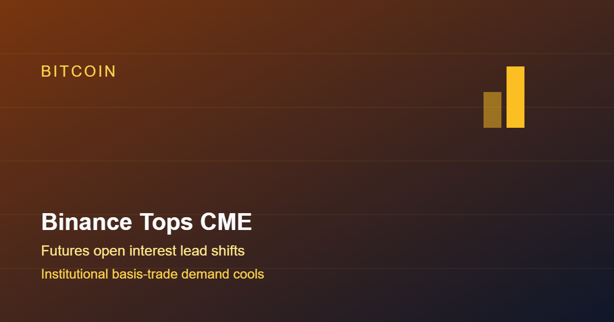 Binance Overtakes CME in Bitcoin Futures Open Interest as Institutional Basis Trade Cools