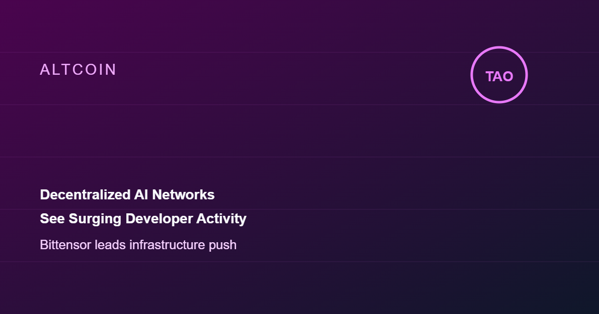 Decentralized AI Networks Like Bittensor See Surging Developer Activity