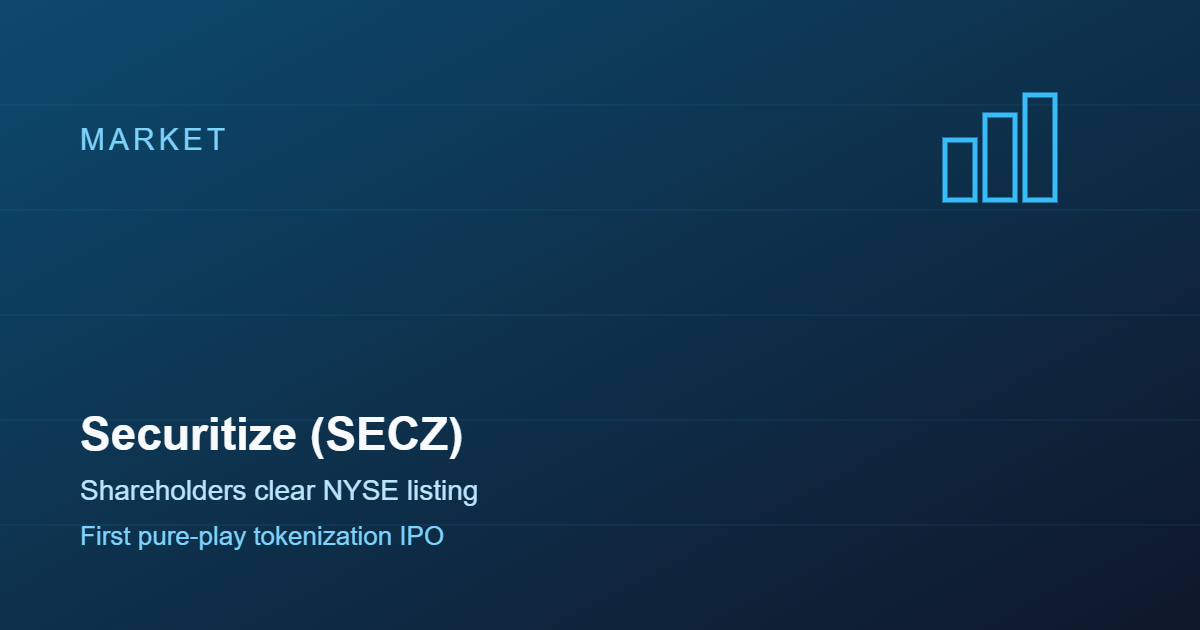 Securitize Shareholders Clear the Way for NYSE Listing via Cantor SPAC Merger