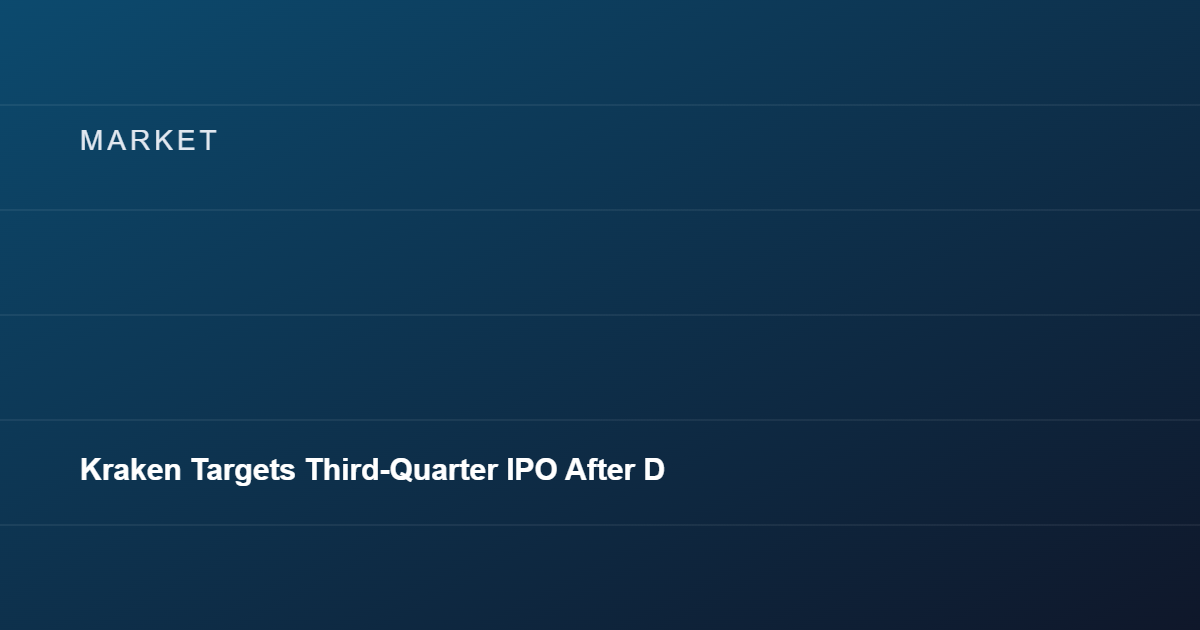 Kraken Targets Third-Quarter IPO After Delaying Listing From Early 2026