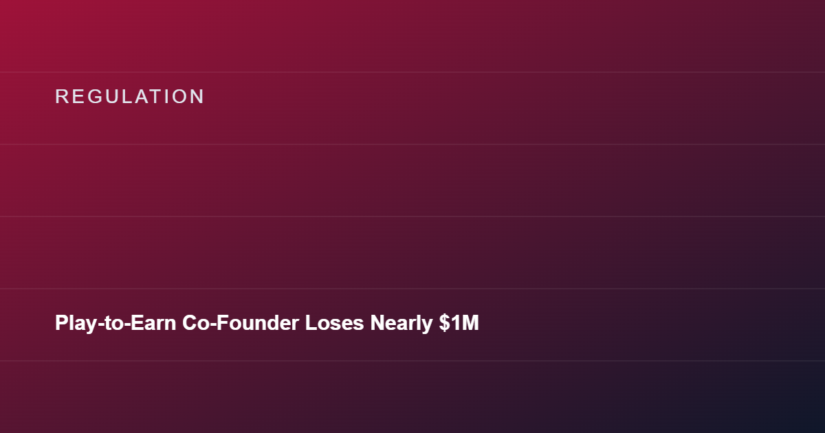 Play-to-Earn Co-Founder Loses Nearly $1M in NFT Phishing Scam
