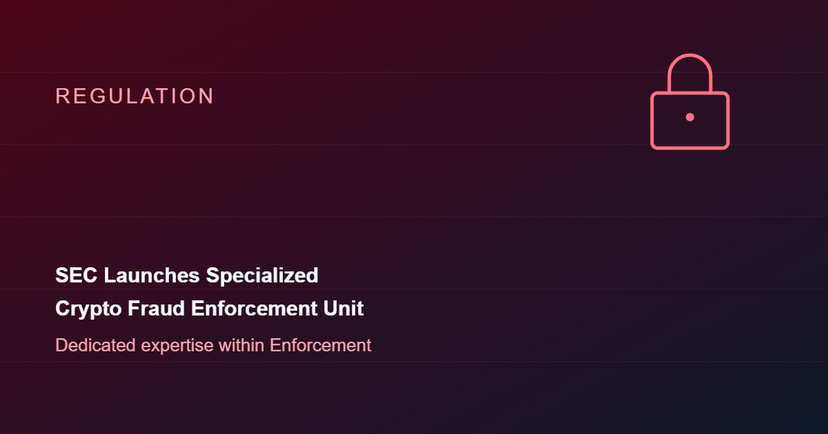 SEC Establishes Specialized Unit Targeting Crypto and Financial Fraud