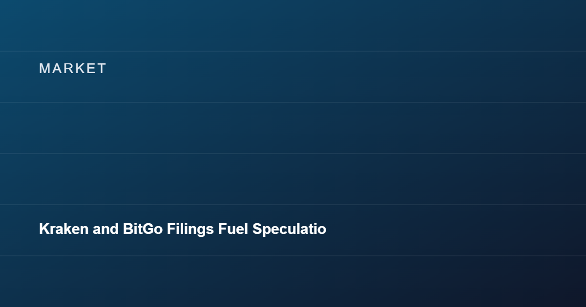 Kraken and BitGo Filings Fuel Speculation of 2026 Public Listings
