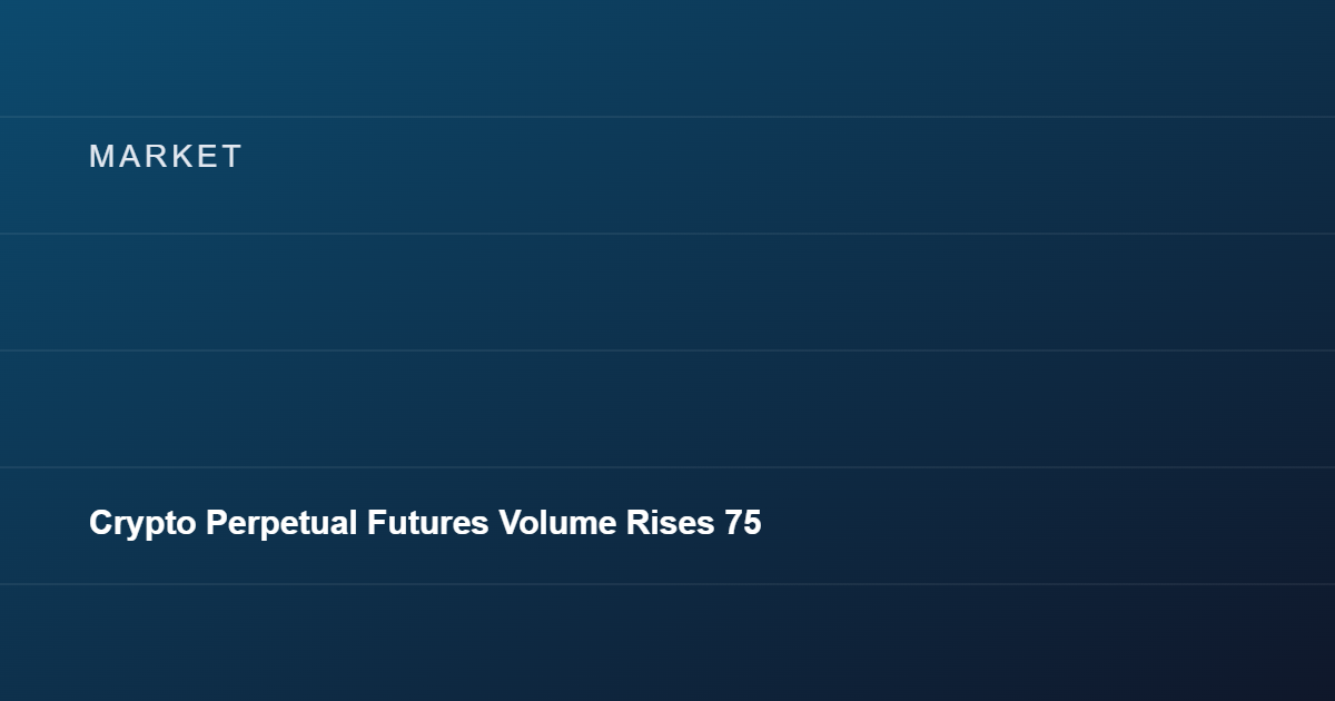 Crypto Perpetual Futures Volume Rises 75% to $7.24 Trillion in Two Years