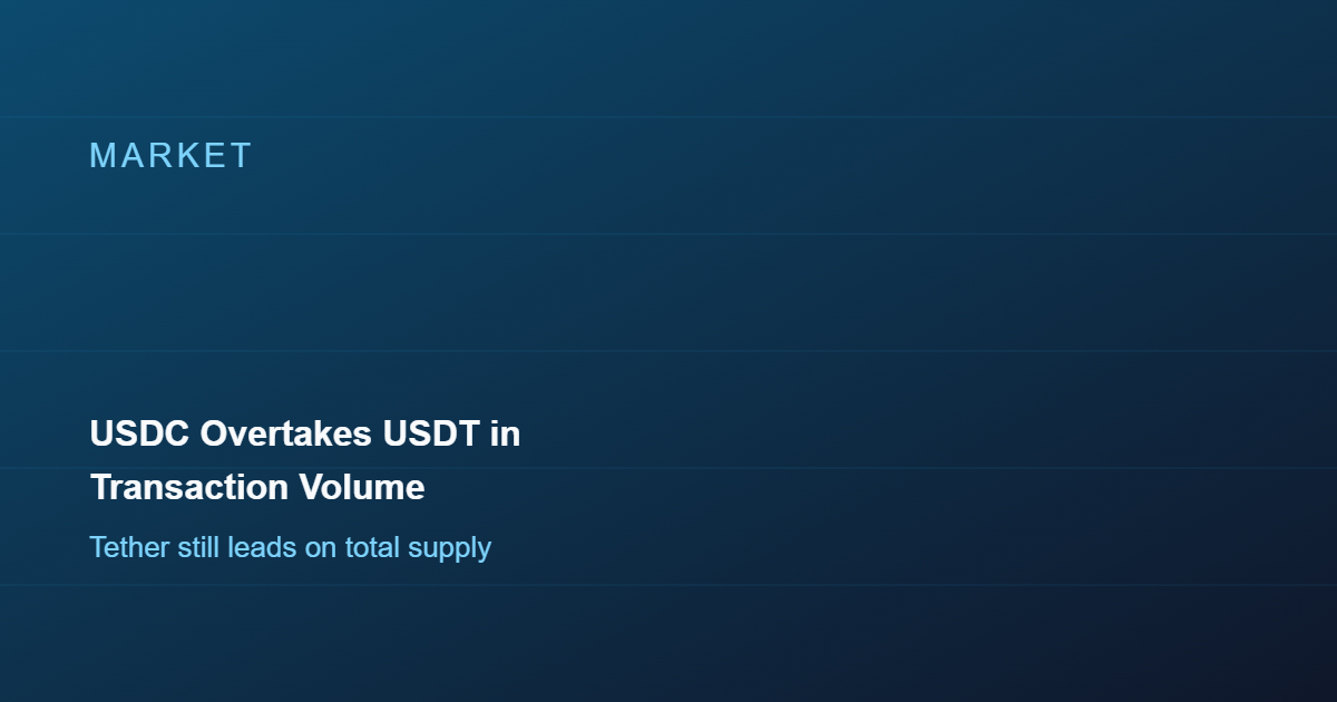 Circle's USDC Overtakes Tether in Stablecoin Transaction Volume