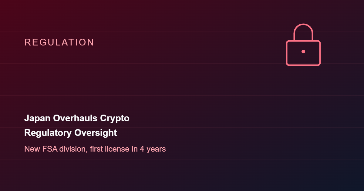 Japan Overhauls Crypto Oversight With New Regulator and Legal Reclassification